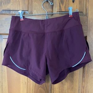ZYIA Plum Mesh Energy Shorts